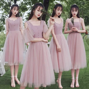 Bridesmaids Dress Illusion A-Line Luxury Strapless Spaghetti Straps Lace Tulle Vintage Floor-Length Lady Wedding Party Gown E120 Bridesmaids Dress Illusion A-Line Luxury Strapless Spaghetti Straps Lace Tulle Vintage Floor-Length Lady Wedding Party Gown E120