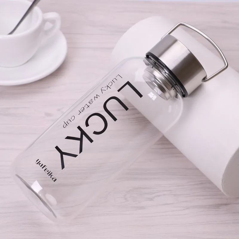 Стеклянная бутылка для воды спортивная с защитной сумкой большая емкость