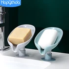 Контейнер для мыла Hapythda в форме листа, держатель мыла дренаж для мыла, контейнер для мыла с быстрой подачей мыла в ванную комнату и душ, контейнер для мыла
