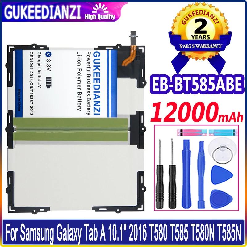 

GUKEEDIANZI Battery 12000mAh EB-BT585ABE for Samsung Galaxy Tablet Tab A 10.1 2016 T580 SM-T585C T585 T580N Batteries