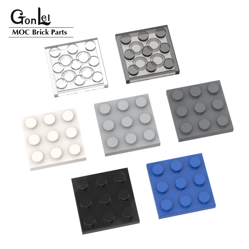 20 шт./лот MOC тонкая пластина кирпич 3x3 пластины основание строительные блоки