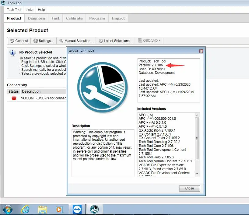 V2.7.106 для VOLVO ptt Premium Tech Tool dev2 грузовика volvo/экскаватора FH4 FM EURO6 Диагностика volvo vocom