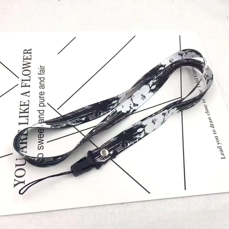 2019 маленькие свежие листья шейный ремень ремешки для ключей ID карты телефон