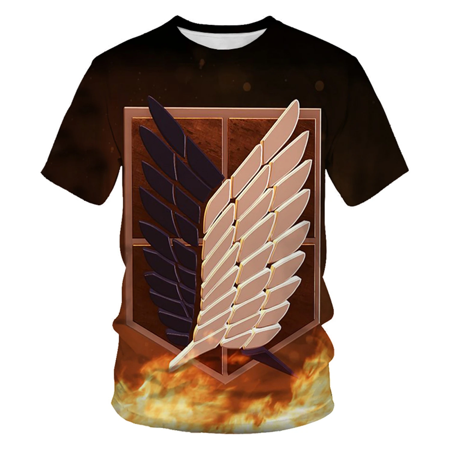 

Summer fashion new men's T-shirt anime cartoon Lingbo 3D printing casual shirt good breathability loose trend top