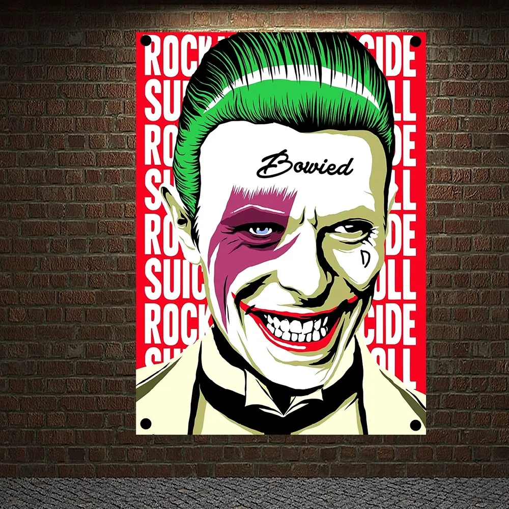 

Rock and Roll Pop Band Team Logo Concert Posters Flag & Banner Popular Music Theme Painting KTV Bar Cafe Home Wall Decoration D1