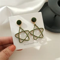 trends personality creative geometric hollow five pointed star pendant fashion womens earrings wedding gift jewelry wholesale