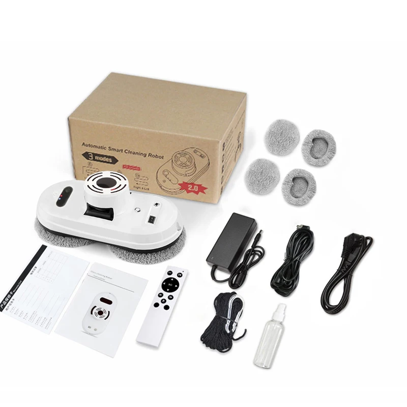 Робот-пылесос для окон с дистанционным управлением магнитный электрический