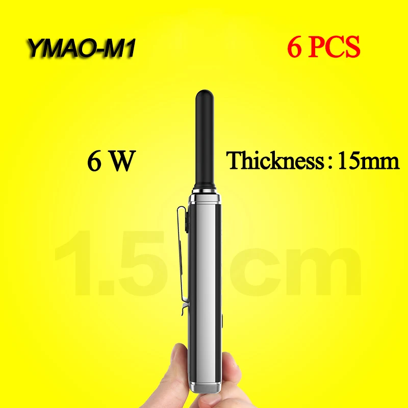 6 шт.) YMAO M1 портативная рация 6 Вт высокомощная UHF портативная ветчина фонарик радио коммуникатор КВ трансивер