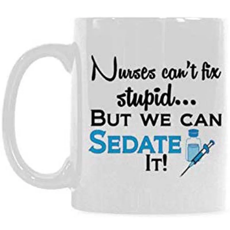Женская Кружка со смешными цитатами медсестры не могут работать но мы можем