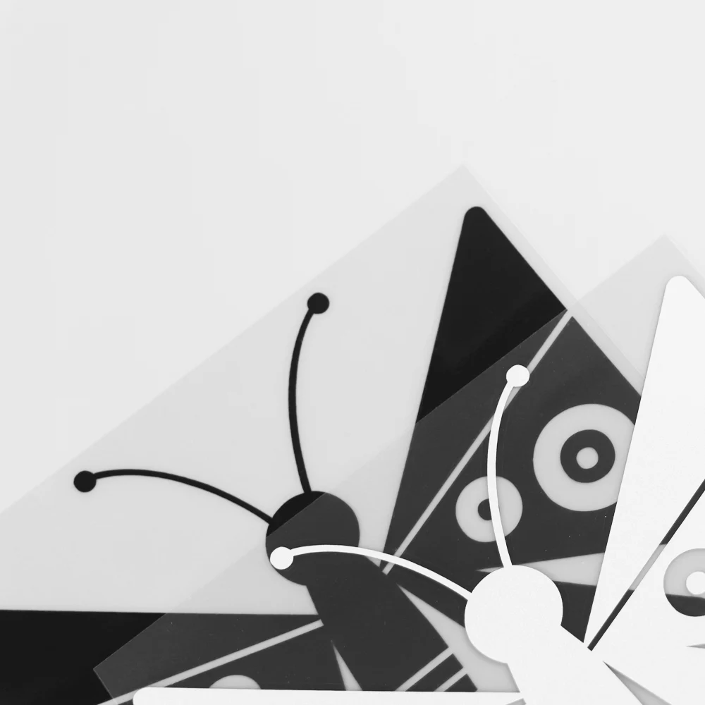 

YOJA 16.114.7CM Vinyl Decal Butterfly Of Personality Pattern Cartoon Animals Car Stickers Black/Silver 19C-0251