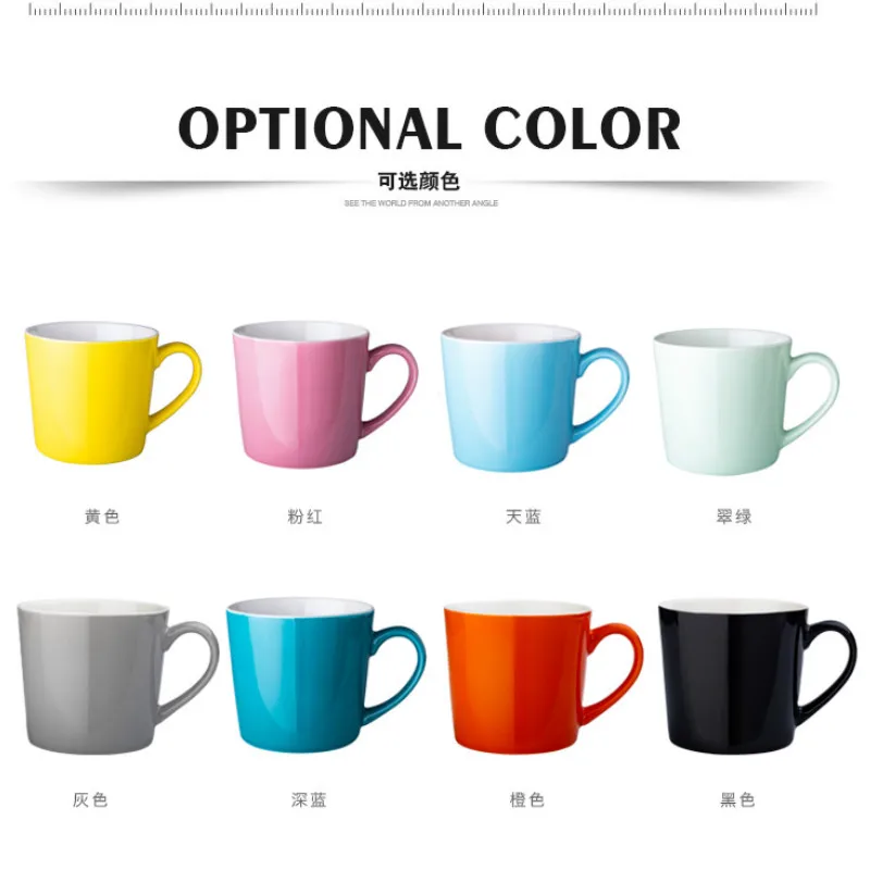 Современная керамическая кофейная чашка с ручкой из костяного фарфора кружки