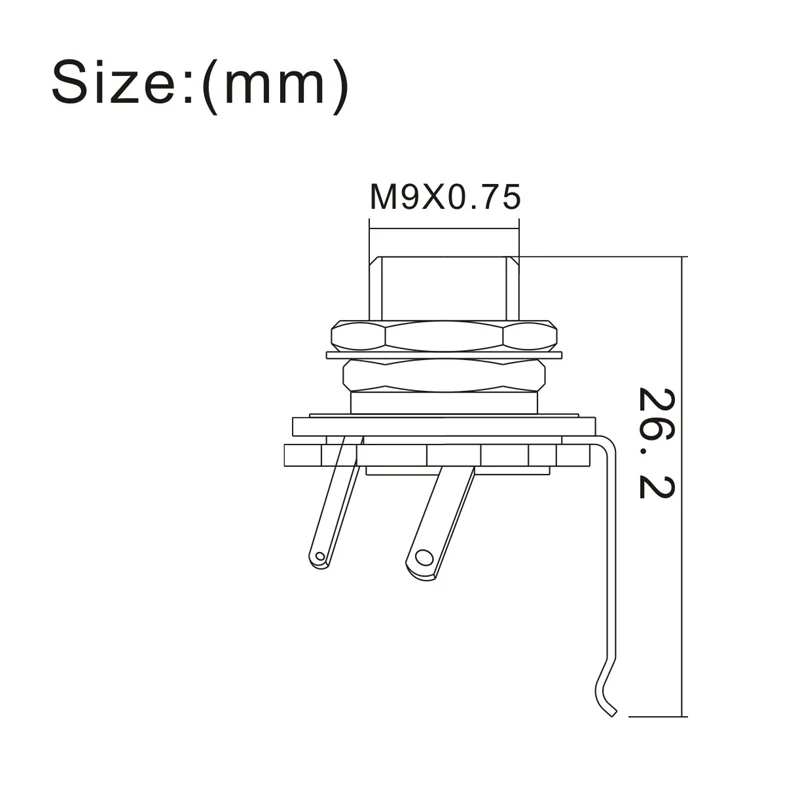 3 farben 14 mono eingang jack stecker buchse für elektrische gitarre bass gitarre pickup ausgang jack steckdose 635 free global shipping