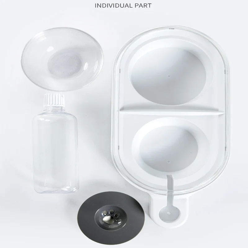 Günstig KIMPETS Katze Doppel Schüssel Re-füllen Wasser Automatische Anti-stürzen Wasser Katze Lebensmittel Badewanne Pet PP Material Halter Glas Schüssel