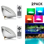 2 шт. Par56 подводный светильник s светодиодный светильник для бассейна из смолы светодиодная настенная лампа 12 В RGBтеплыйбелый IP68 водонепроницаемый светильник