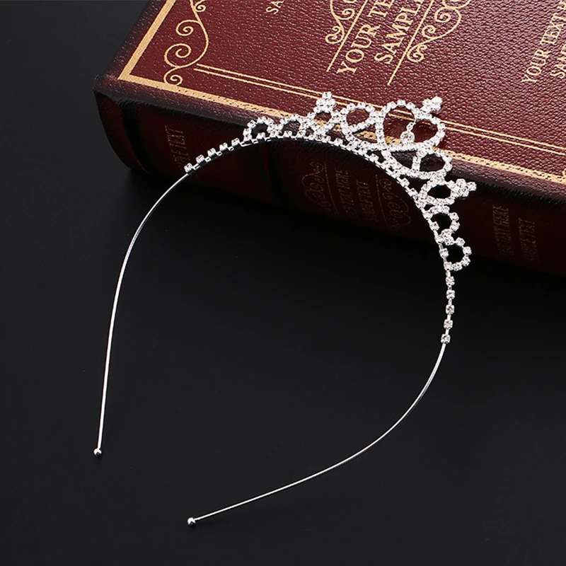 

Cute Girls Crystal Crown Hairband Exquisite Princess Headband Headwear For Wedding Birthday Party Prom Communion Show
