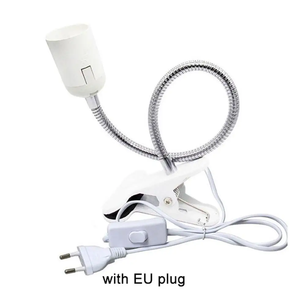Черный белый цвет Plug в клип на светильник винтовая лампа Настольный для