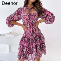 deenor female mini dress floral print woman summer 2021 sexy elegant casual womens dress lady party dresses