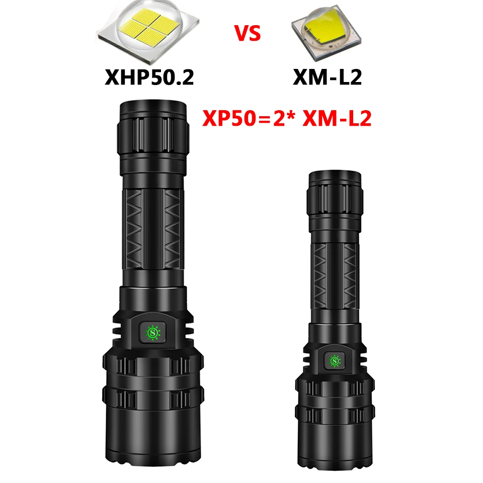 Xhp50.2 светодиодный фонарик Cree 18650 или 26650 аккумуляторная батарея ударопрочный