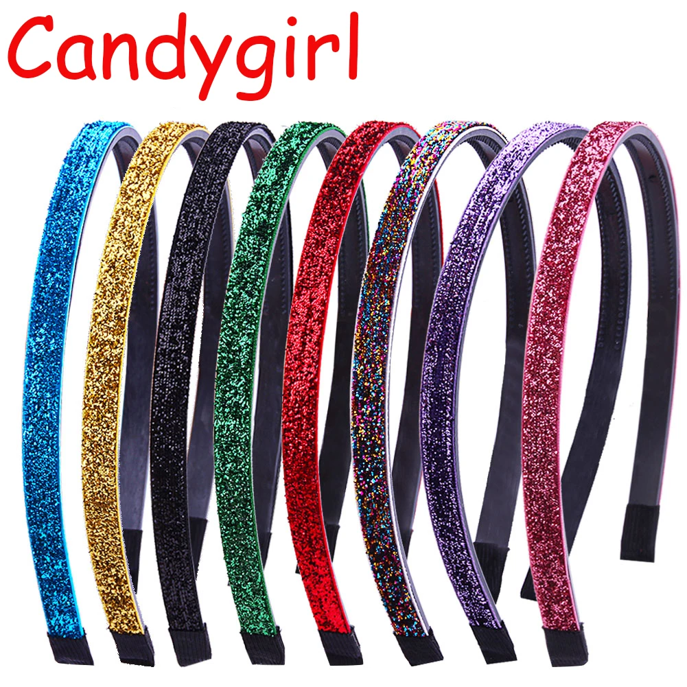 Детские Нескользящие головные повязки для девочек аксессуары волос блестящие |