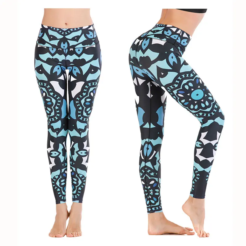 

Женские спортивные штаны для йоги с принтом, тренировочные брюки с высокой талией, эластичные леггинсы-карандаш для бега и фитнеса, леггинсы для плавания и серфинга