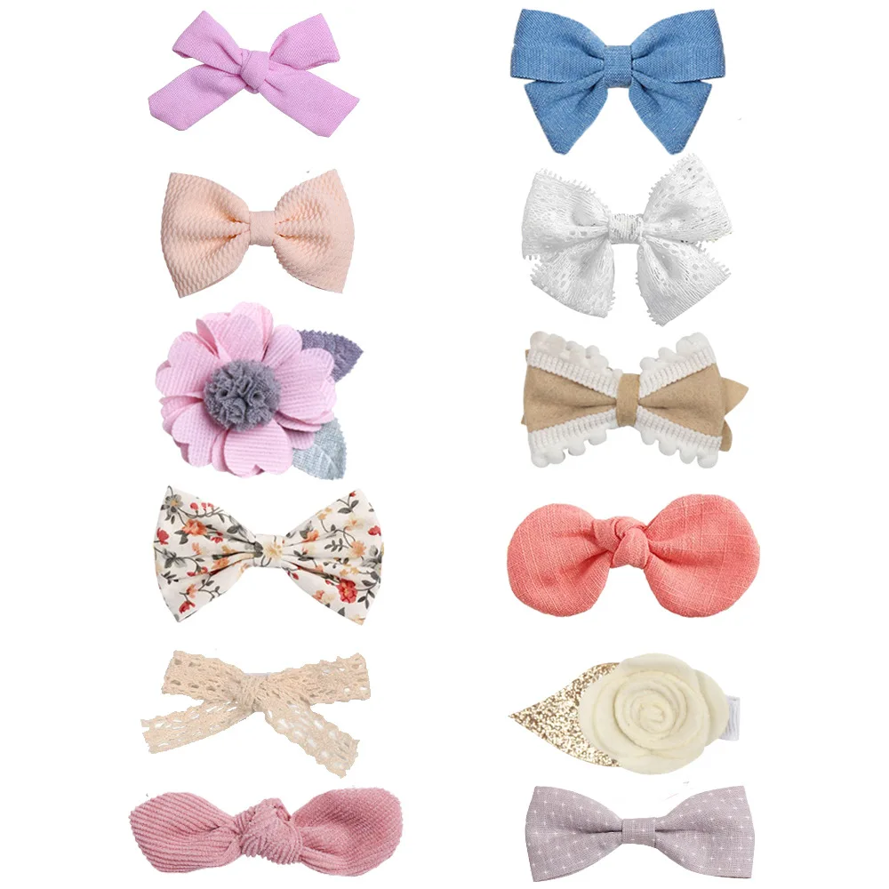 

10sets/lot, New children's hair accessories set, bow hairpin, flower glitter pink hairpin, cute children's headdress