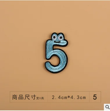 Милая наклейка с номером глаз вышивкой для украшения одежды|Заплатки| |