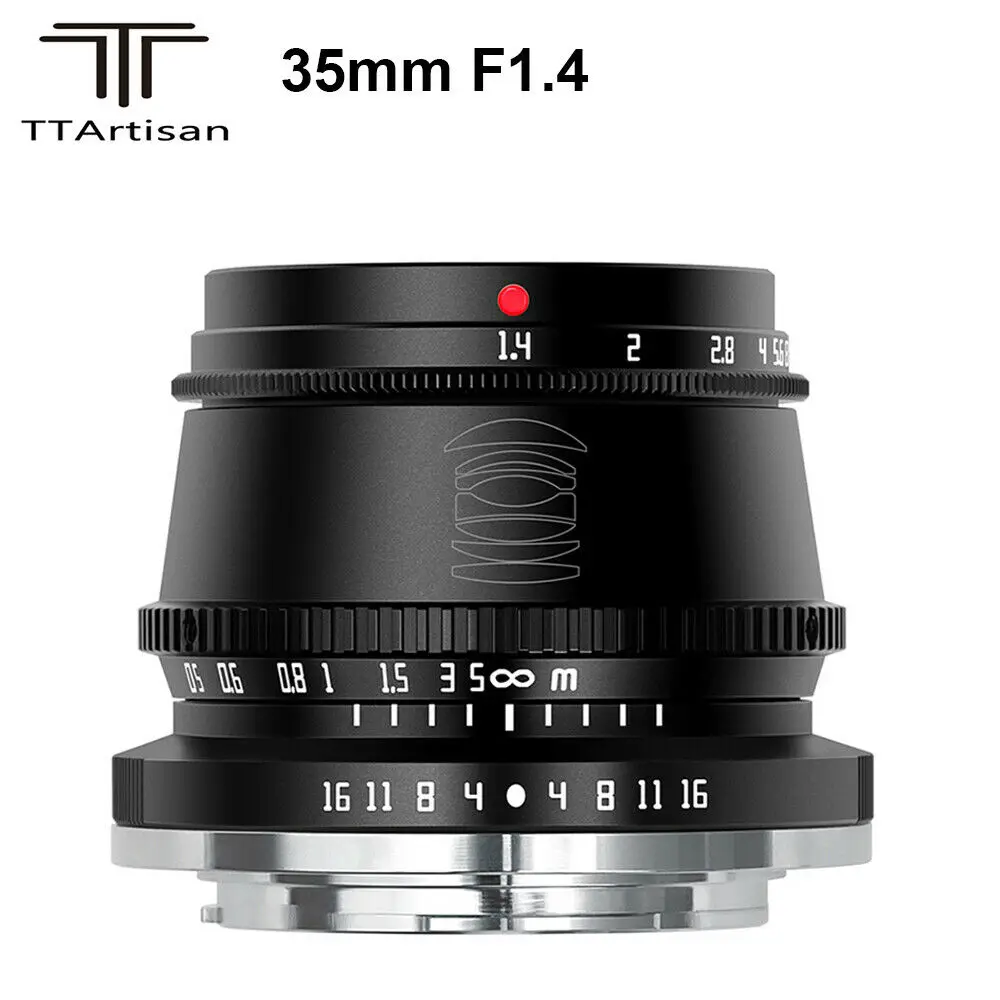 

TTArtisan 35 мм F1.4 APS-C ручная фокусировка объектива для Sony байонетное крепление типа Е/Fujifilm M4/3 опоре камеры A9 A7III A6600 A6400 X-T4 X-T3 X-T30