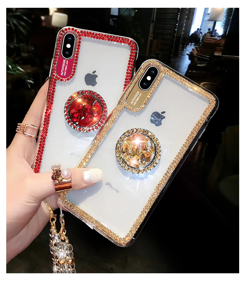 Блестящие алмазные чехлы для телефонов iPhone 12 Mini 11 Pro Max XR XS MAX X 8 7 6 6S Plus SE 2020