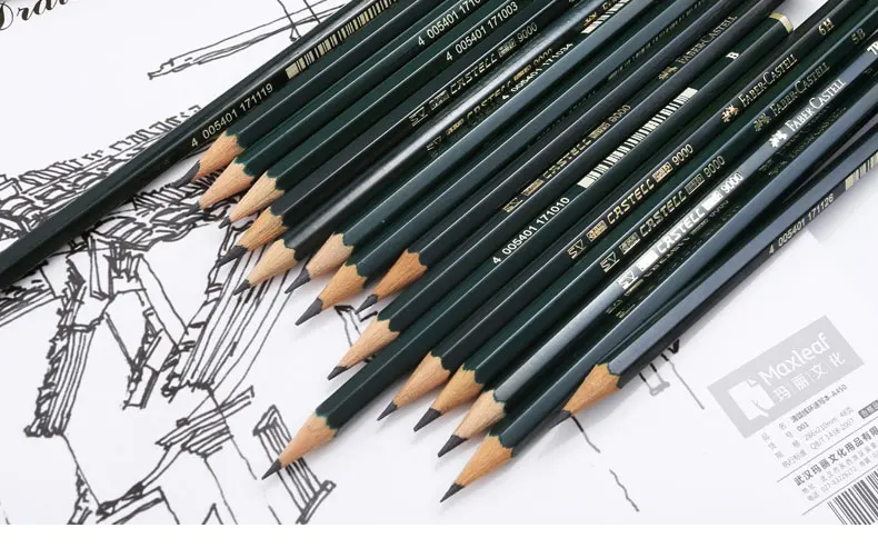 1 шт. Германия Faber-Castell 9000 эскиз карандаш для рисования дизайн товары для рукоделия SV технология склеивания НЕОБРАБОТАННАЯ древесина экологическая безопасность