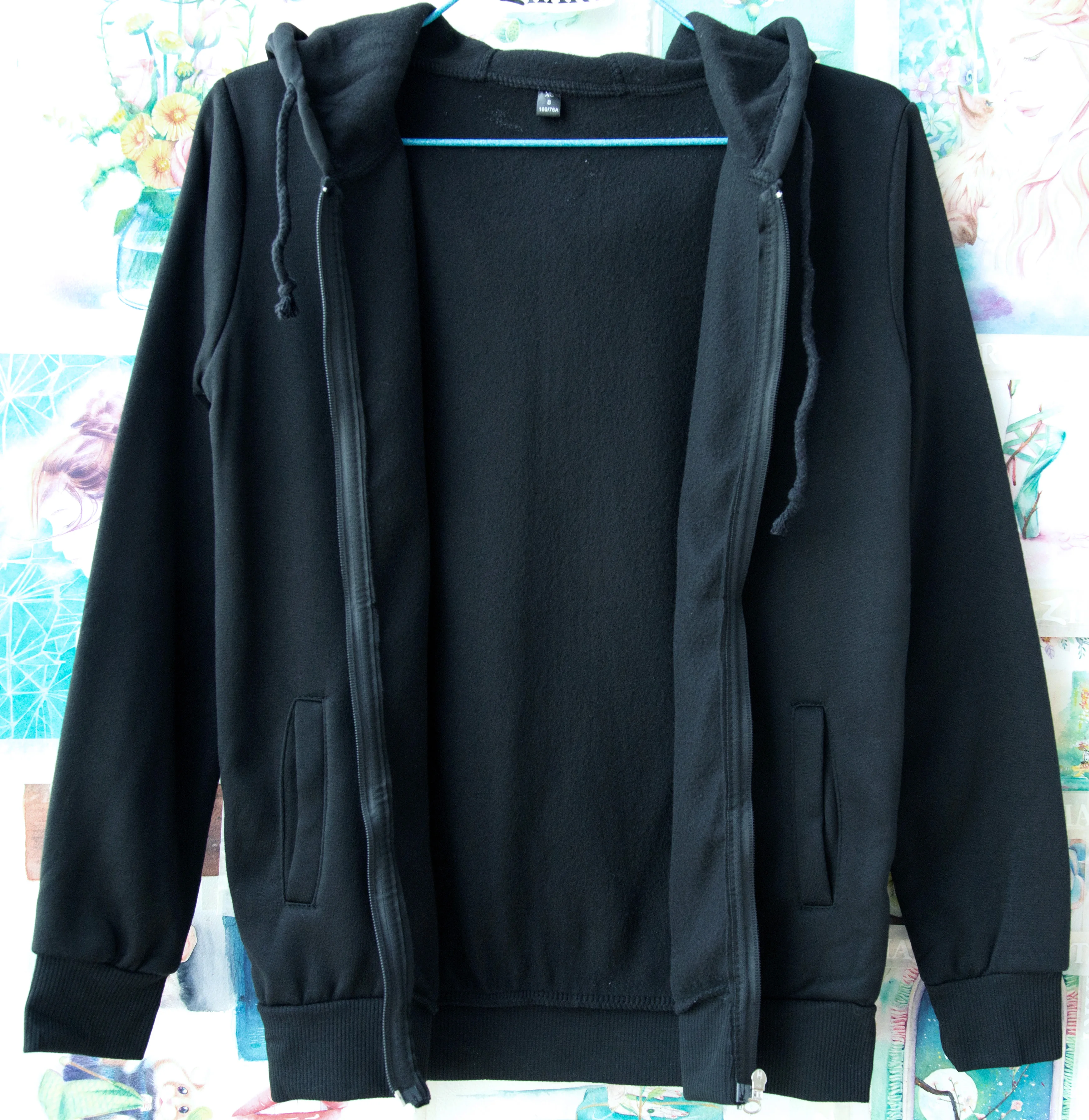 Куртка ZIIART Мужская Флисовая на молнии однотонная верхняя одежда с капюшоном