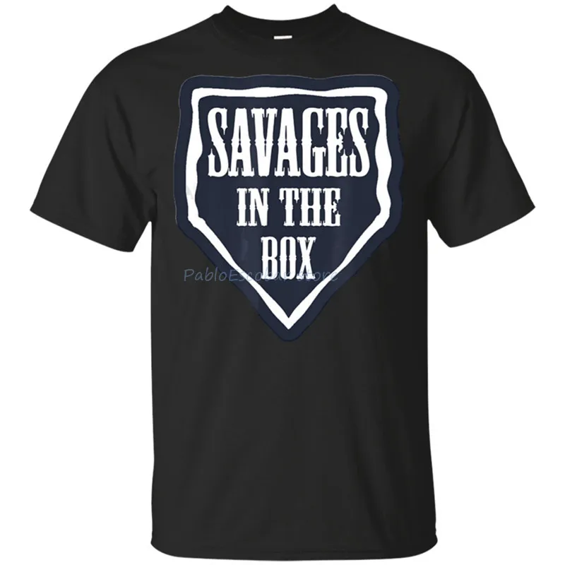 

Baseball Funny Shirt Savages In The Box Women Men T-Shirt Harajuku Tops Fashion Classic Tee Shirt