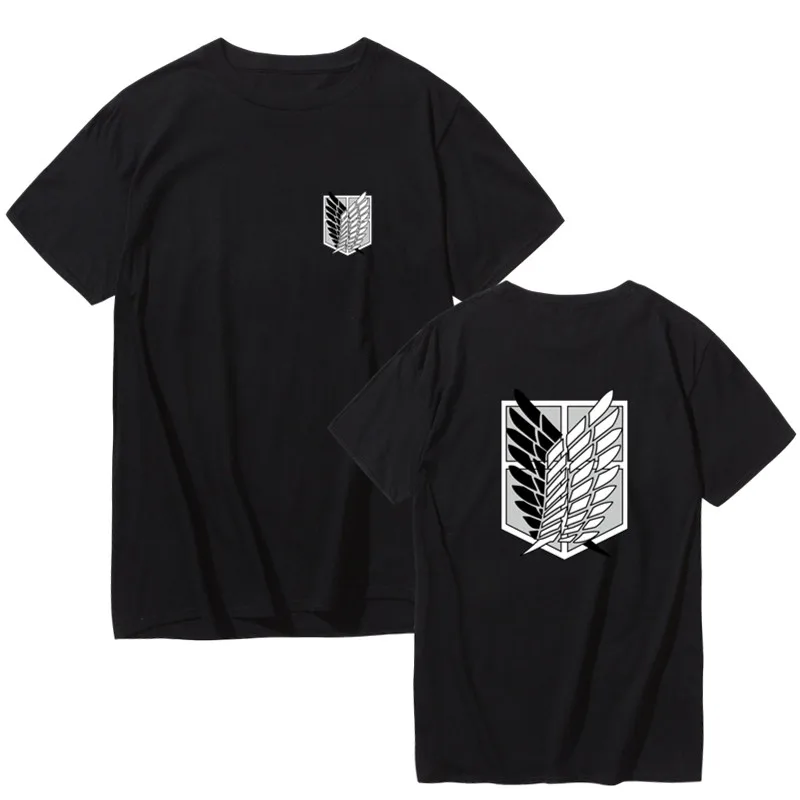 Одежда высшего качества для косплея по аниме атака на Титанов (футболка с принтом