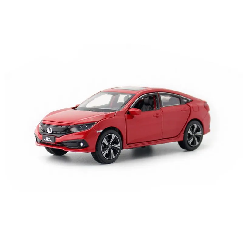 

JACKIEKIM/1:32 Scale/DieCast Metal Toy/Honda Civic Sport Car/Sound & Light/Doors Openable/Educational/Gift For Kid/Collection