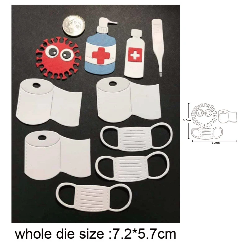 

2020 New metal dies Toilet Paper Mask Cutting Dies Stencils for DIY dies Scrapbooking Decorative Embossing Dies Cuts Craft dies