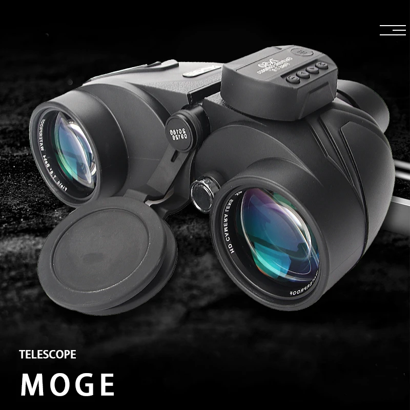 Мощный бинокль 7X50 с электронным компасом военный водонепроницаемый и
