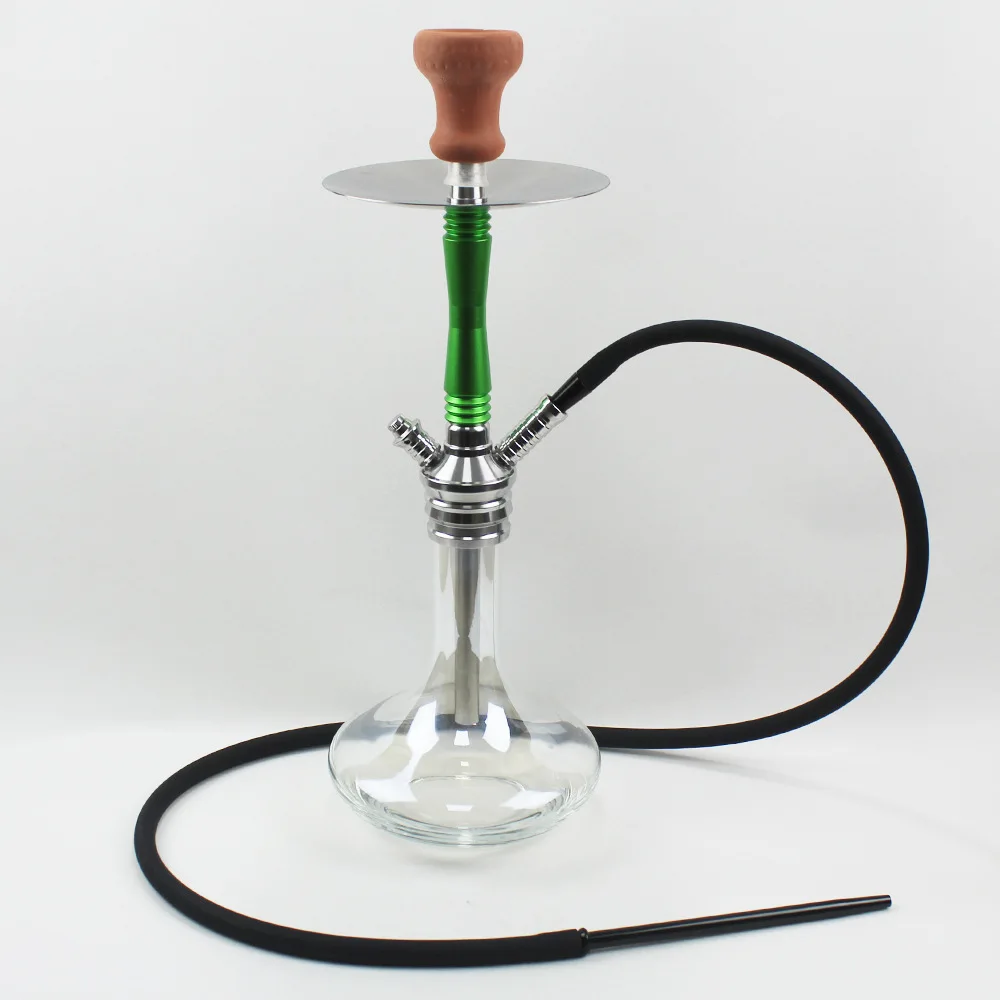 

Набор для кальяна в арабском стиле, трубка для курения, трубка для табака, аксессуары для кальяна из алюминиевого сплава, разноцветное стекл...