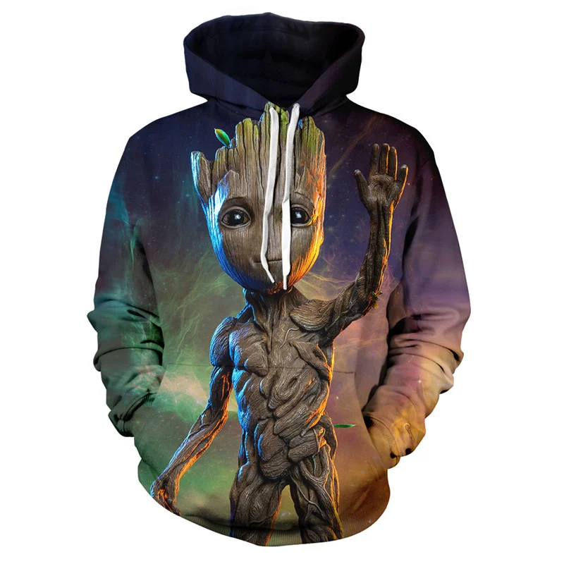 

Stylish new superhero grout movie Guardians of the Galaxy 3D-printed casual fun jumper long tree slender long-sleeved tracksuit