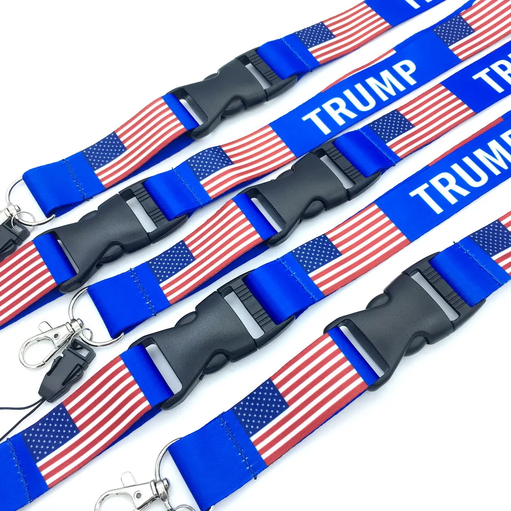 TRUMP США ремешок с флагом брелок держатель Съемный 2" ремешок