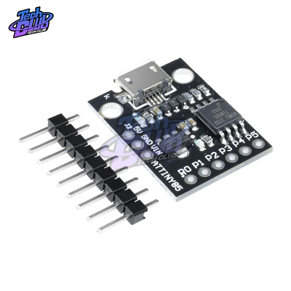 Плата разработки ATTINY для ATtiny13A/ATtiny25/ATtiny45/ATtiny85 редактор программирования Micro Usb