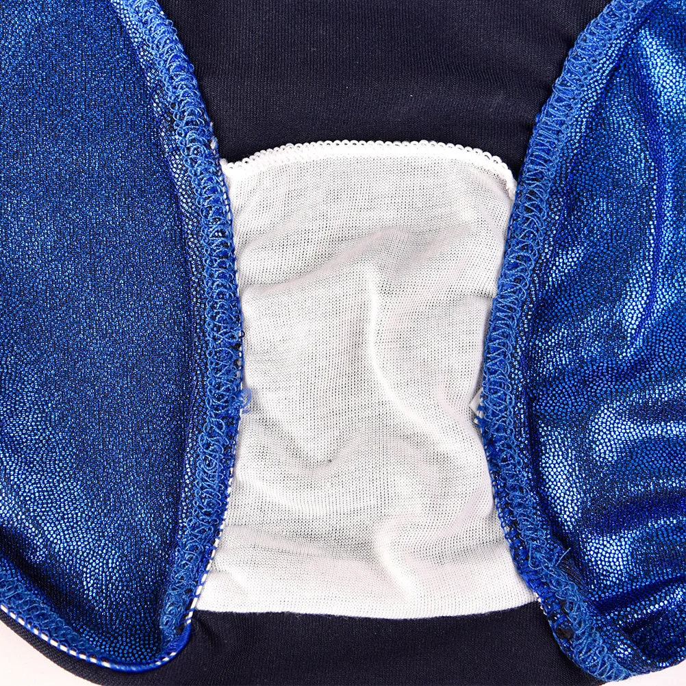 Балетный купальник с металлическим блеском гимнастический костюм без рукавов