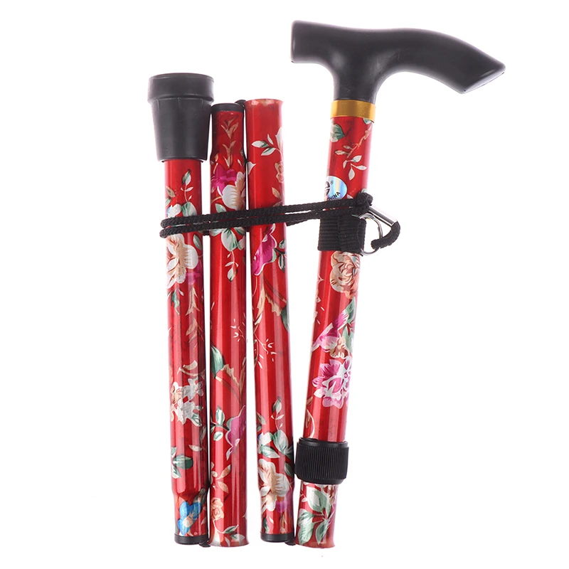 5-Section Outdoor Fold Trekking Poles Printed Walking Stick For Hiking Naturehike Antishock Or Elderly | Спорт и развлечения