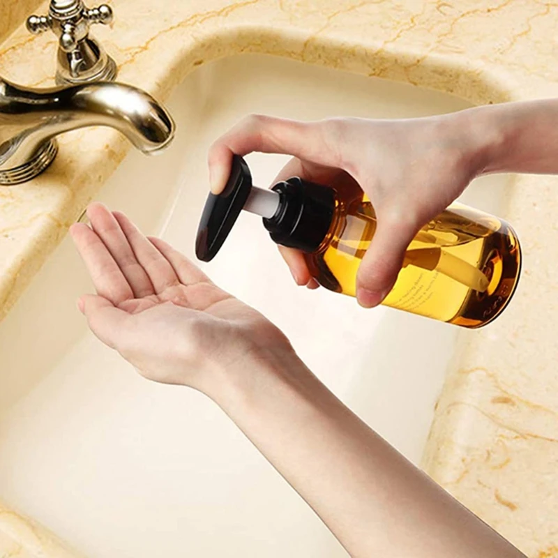

3pcs 300ml Empty Pump Bottle Dispenser Empty Refillable Body Soap Bottles for Shampoo and Conditioner Bathroom Kitchen
