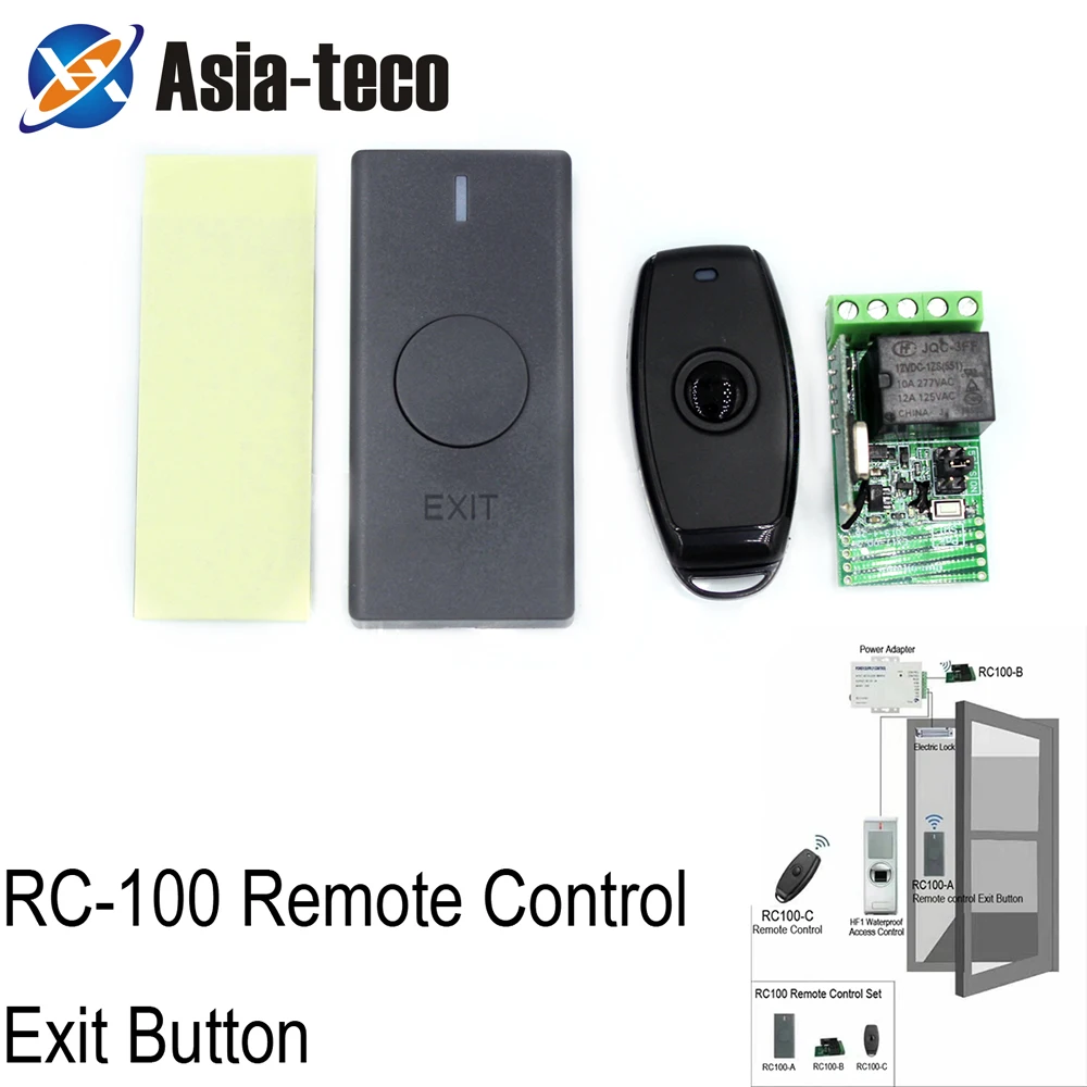 Access Control Wireless Remote Kit Exit Button For Open Door Electric Lock Receiver Transmitter | Безопасность и защита