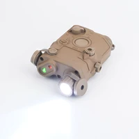 airsoft tactical basic anpeq 15 green ir laser sight white led flashlight battery box weapon scout light hunting accessories