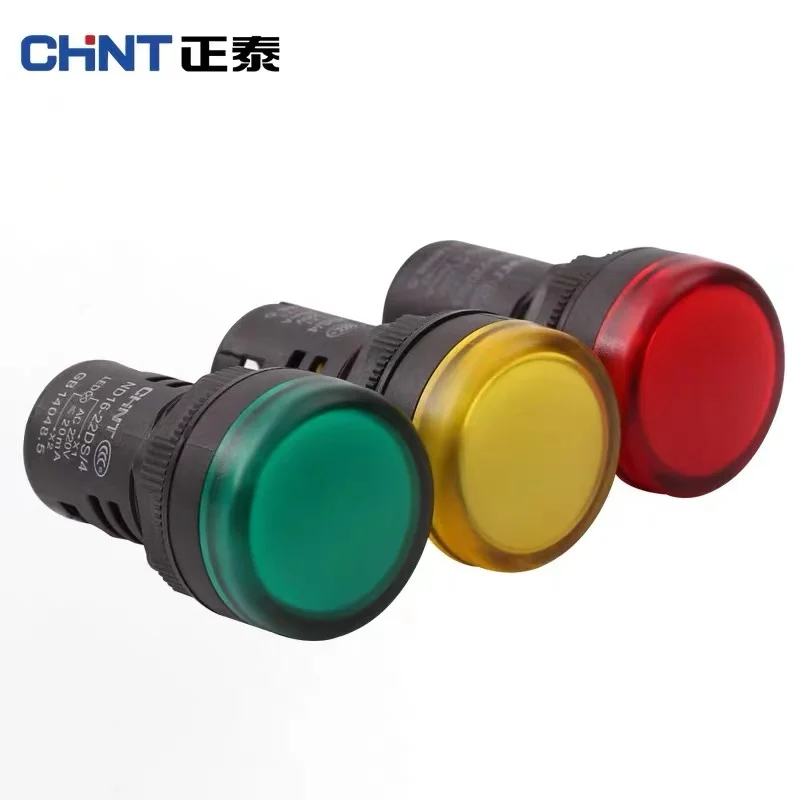 

CHNT CHINT Indicator Light ND16-22DS Red Green Yellow White Blue Power LED Signal Lamp 220V 380V 24V