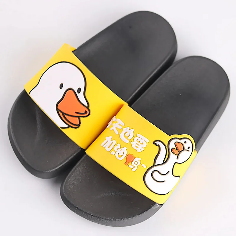 Женские тапочки уличные милые с принтом утки Женская Нескользящая Летняя обувь