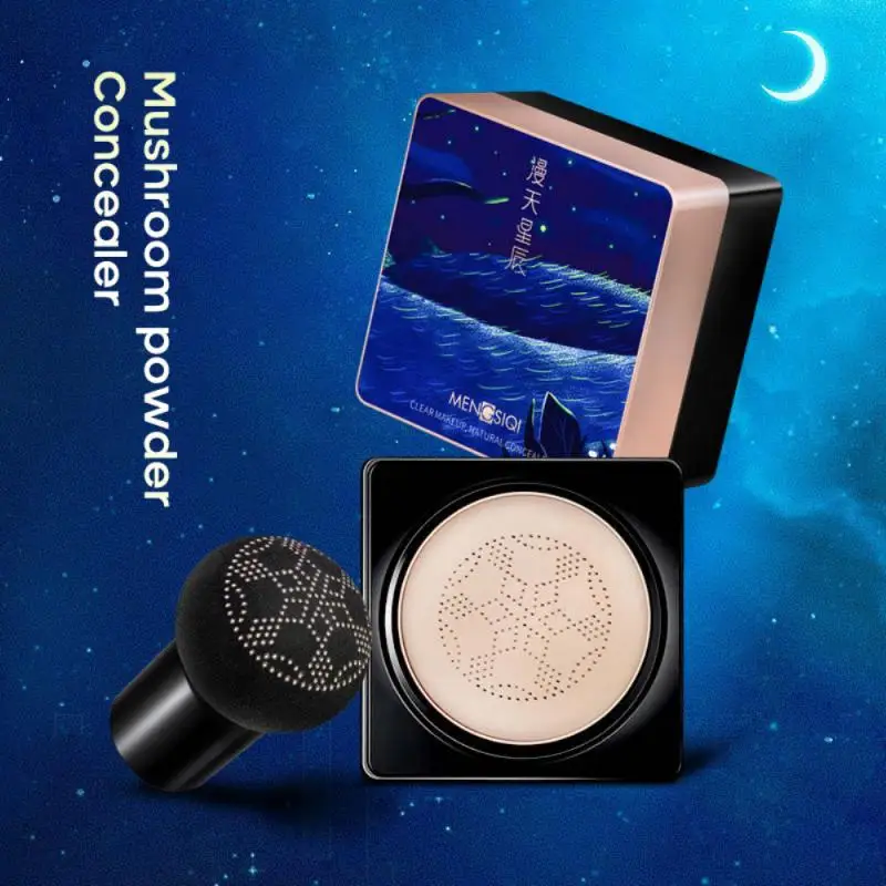

Mushroom Head Air Cushion CC Cream Moisturizing Foundation Natural Brightening Makeup BB Cream Ivory white/Natural Concealer