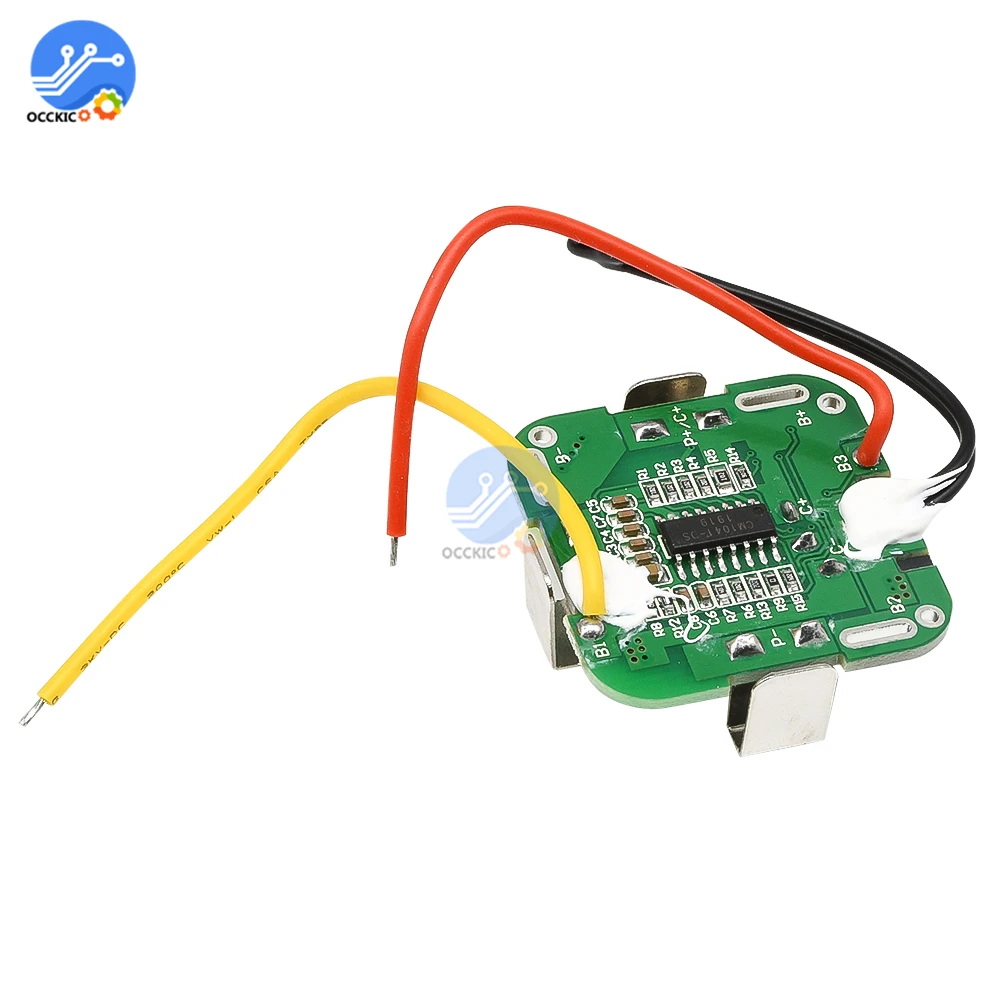 BMS 4S 18650 Защитная плата для зарядки литиевой батареи 14 8 в двойная МОП трубка