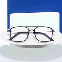 super light square ultem eyeglasses double beam glasses frame men and women models tide big face comfortable 7g