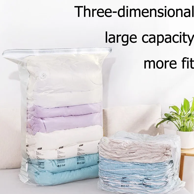 

Smart Storage Airless Vacuum Compression Bag Push-in Storage Bag Organize Clothes tereoscopic Package Quilt For Domestic Use